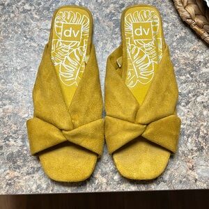 Yellow/Ochre suede Dolce Vita Sandals